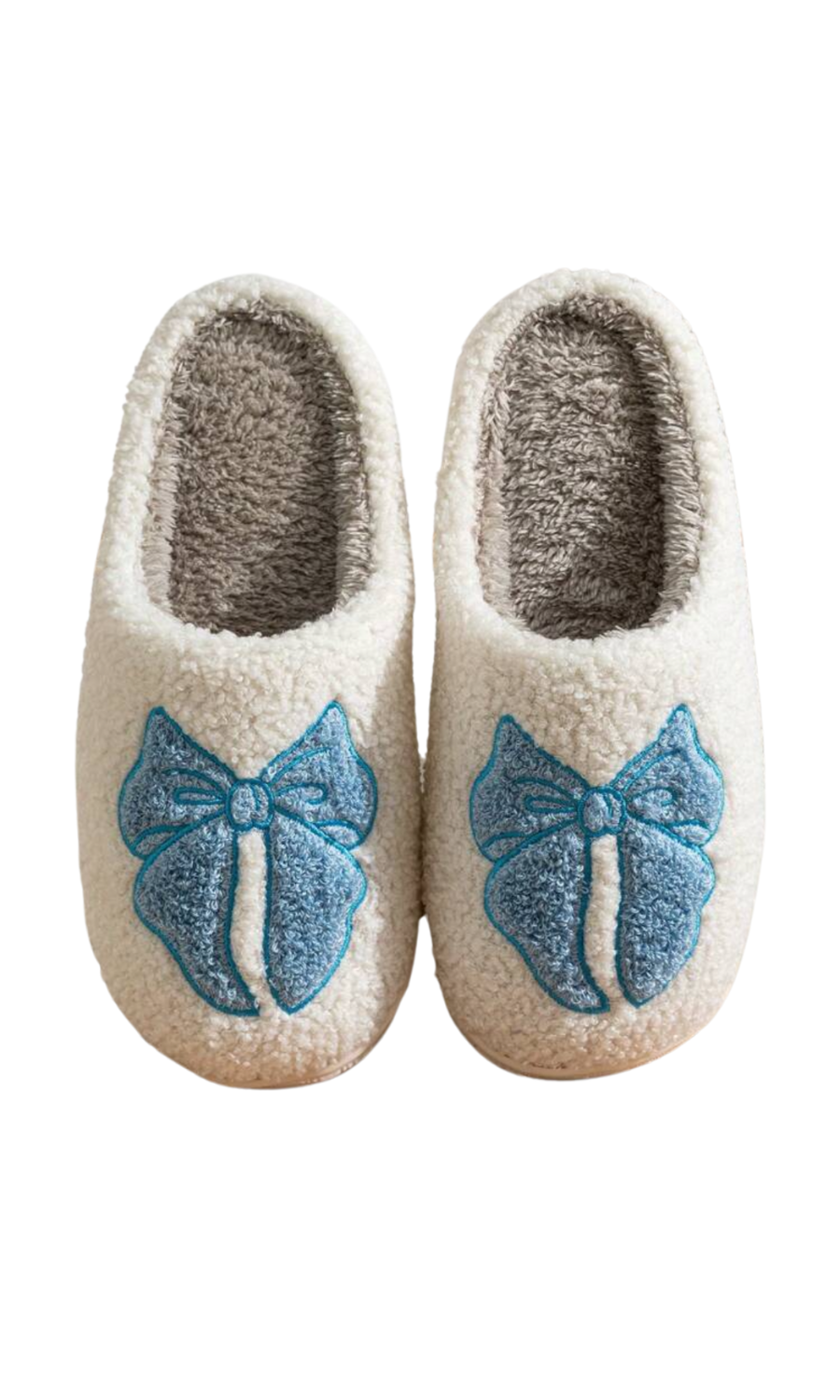 Blue Bow Slippers