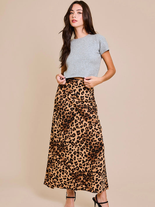 Alondra Satin Midi Skirt