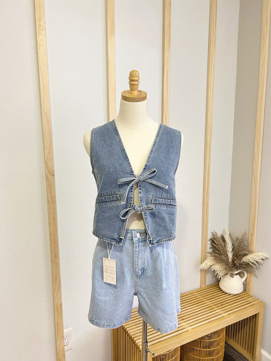 Lila Denim Vest