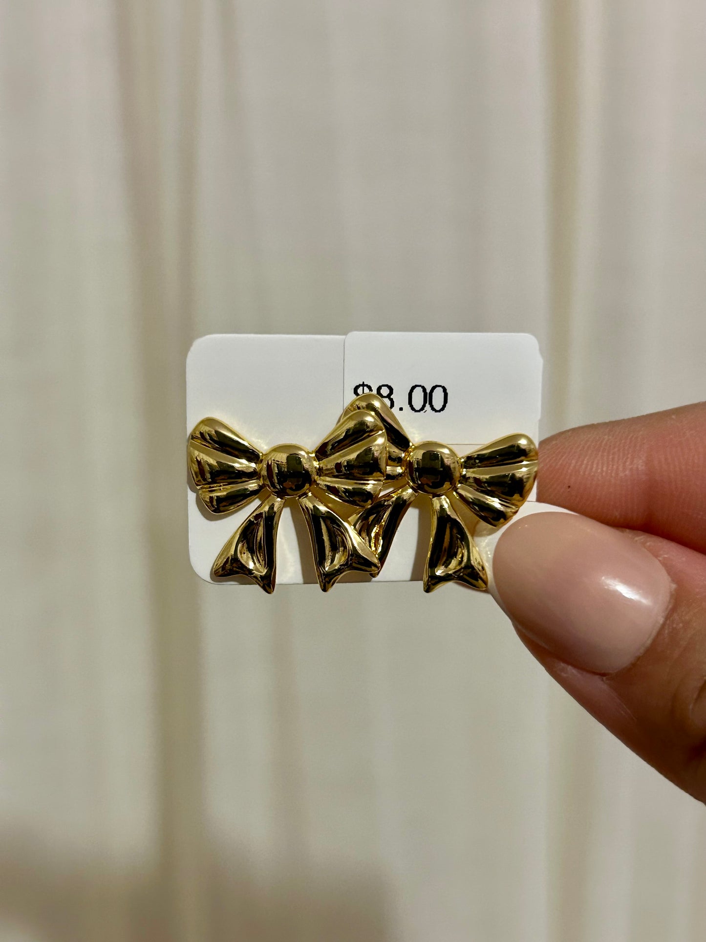 Bow Gold Stud Earrings