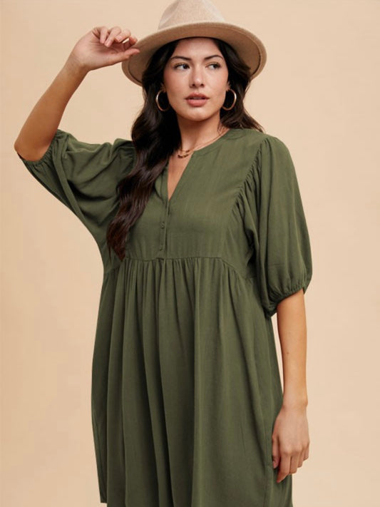 Olive Fall Dress