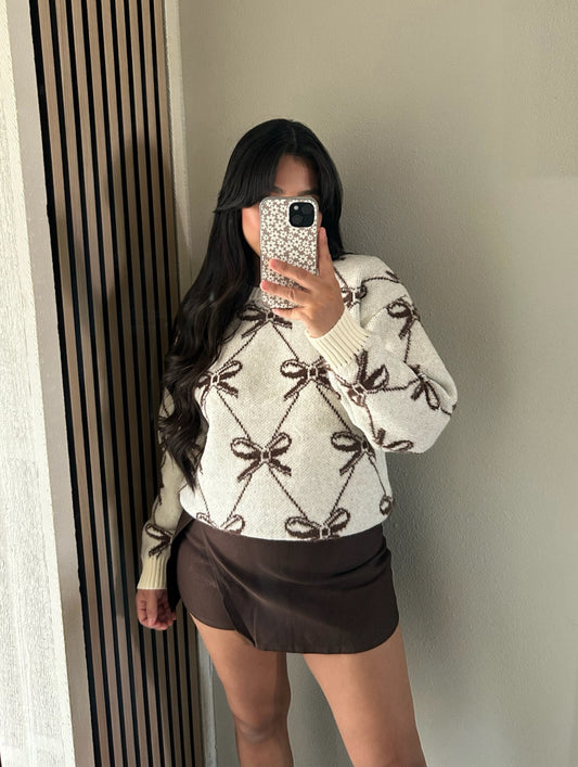 Browny Bow Coquette Sweater