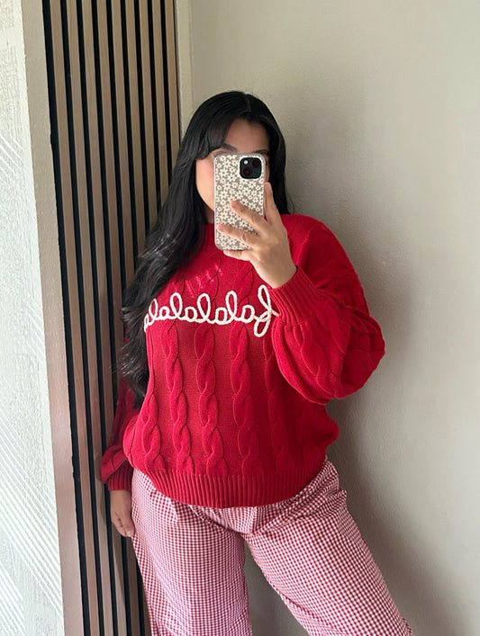 Falalala Red Sweater