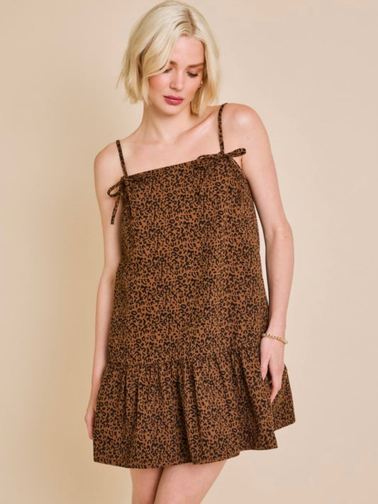 Abi Leopard Print Mini Dress