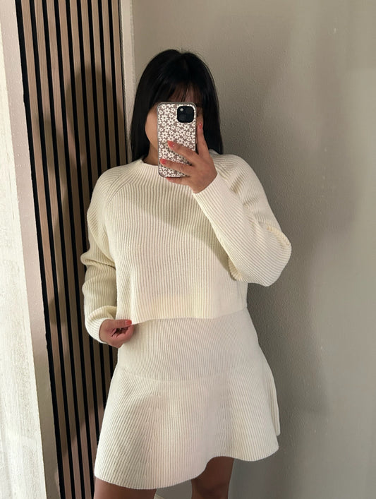 Lola Cream Crop Sweater