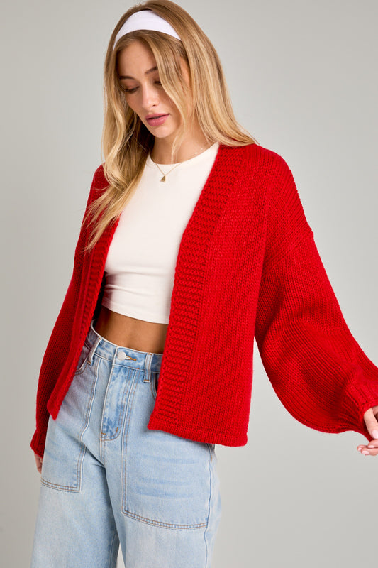 Larissa Red Cardigan