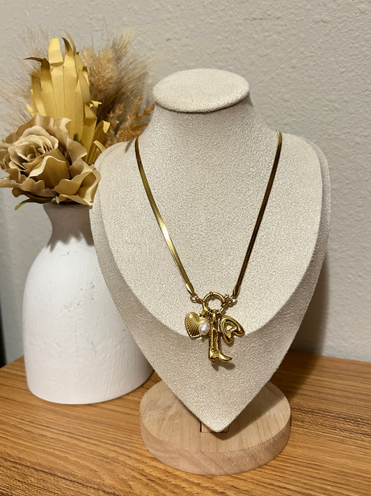 Trendy Charm Initial Necklace