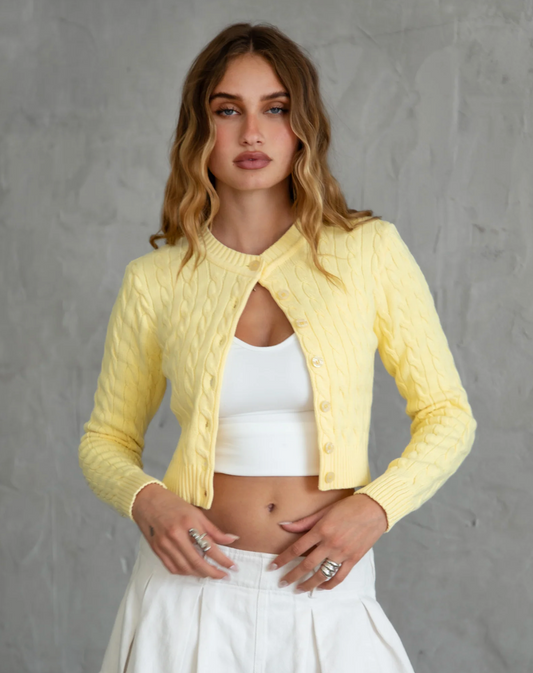 Ana Yellow Cardigan