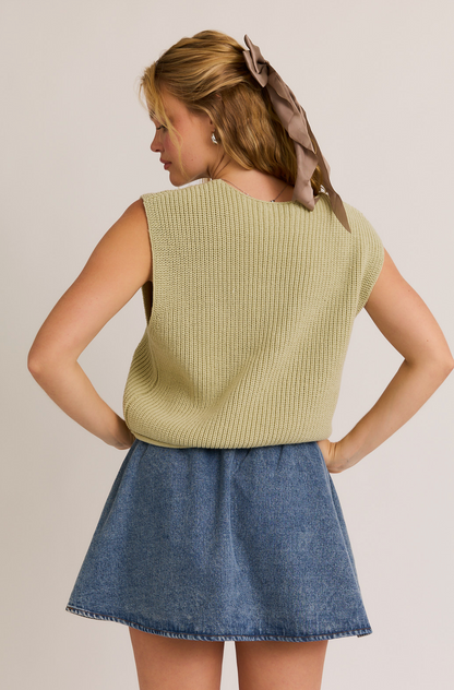 Cody Sage Knit Vest