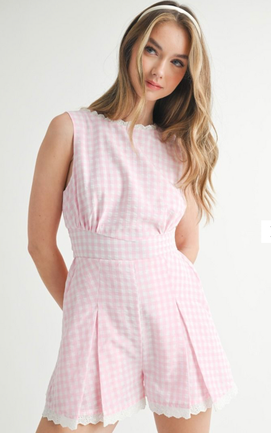 Julia Pink Romper