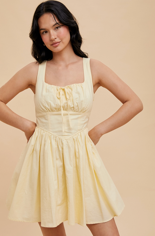Aria Butter Yellow Mini Dress